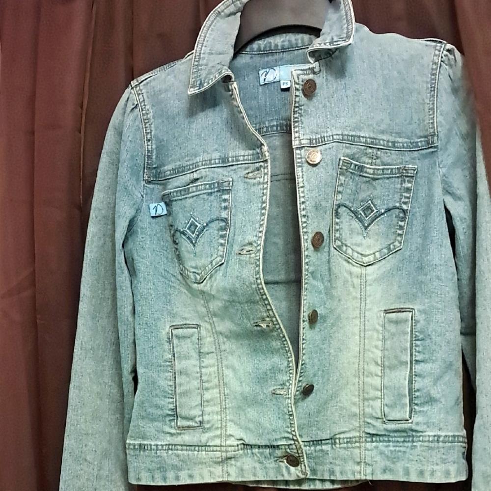 Stone-washed Blue Denim Jacket Size: PS